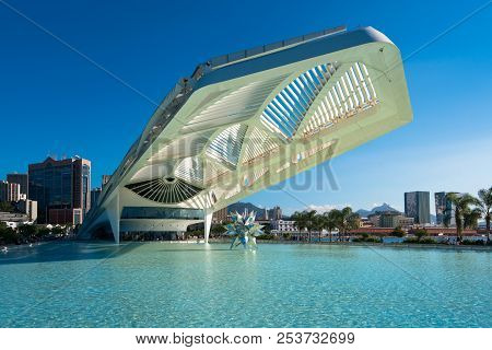 Rio De Janeiro, Brazil - August 11, 2018: The Museum Of Tomorrow, A Science Museum In Rio De Janeiro