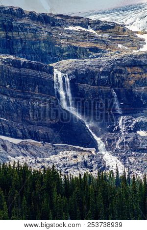 Bow Glacier Falls In Banff National Park, Alberta, Canada. Bow Glacier Is An Outflow Glacier From Th