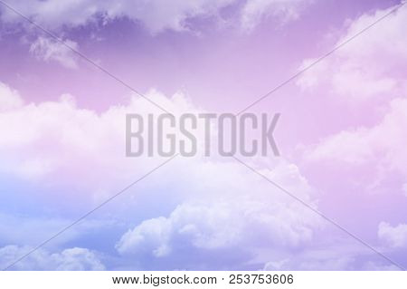 Fantasy Soft Cloud With Pastel Gradient Color, Nature Abstract Background