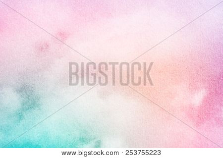 Artistic Soft Cloud And Sky With Pastel Color And Grunge Texture ,nature Abstract Background