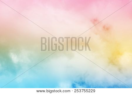 Artistic Soft Cloud And Sky With Pastel Color   ,nature Abstract Background
