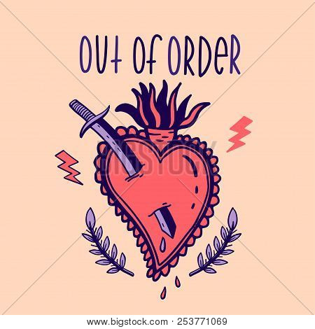 Sketch Graphic Illustration With Mystic And Occult Hand Drawn Symbols. Vector Holiday Illustration F