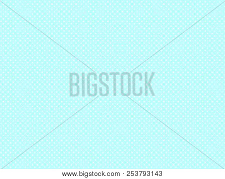 Pop Art Background, Blue Color, White Dots. Vector