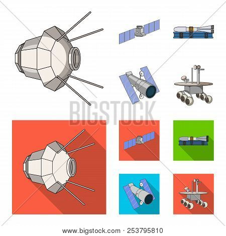 The Space Station In Orbit, The Preparation Of The Launch Rocket, The Lunar Rover On The Surface. Sp
