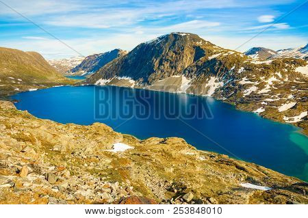 View Of The Lake Djupvatnet On The Road To Mount Dalsnibba In Norway