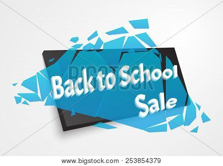 Sale Banner Template Design, Big Sale Special Offer. Back To School Banner With Ribbo. Abstract Vect