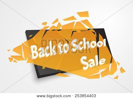 Sale Banner Template Design, Big Sale Special Offer. Back To School Banner With Ribbo. Abstract Vect
