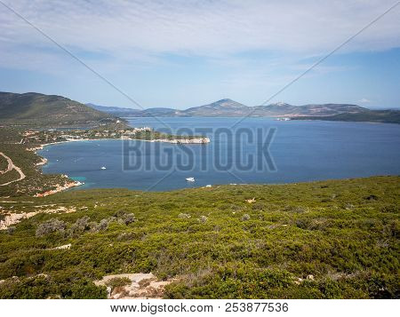 Panoramic View At Marine Protected Area Capo Caccia Isola Piana On The Italian Island Of Sardinia