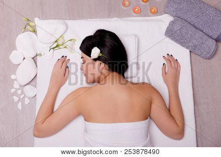 A Relaxing Massage For A Woman. Body Care. Spa Body Massage