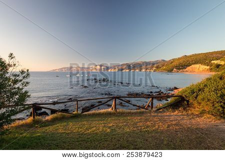 Sunrise In Cala Gonone On The Italian Island Of Sardinia