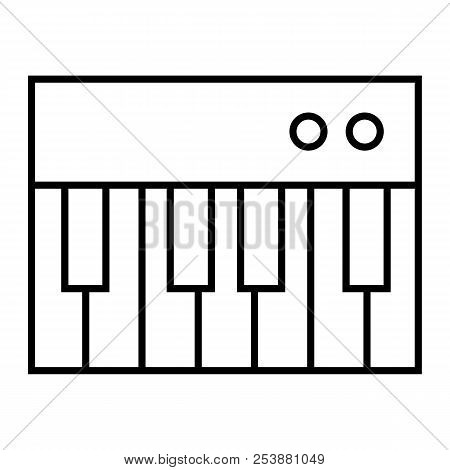 Piano Toy Thin Line Icon. Keyboard Vector Illustration Isolated On White. Music Toy Outline Style De