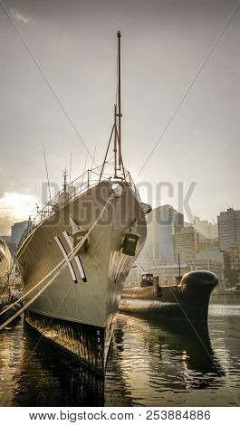 Sydney, Australia - May 22, 2017: At The Australian National Maritime Museum. Destroyer Hmas Vampire