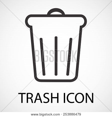 Simple Trash Icon, Vector, Illustration, Eps File