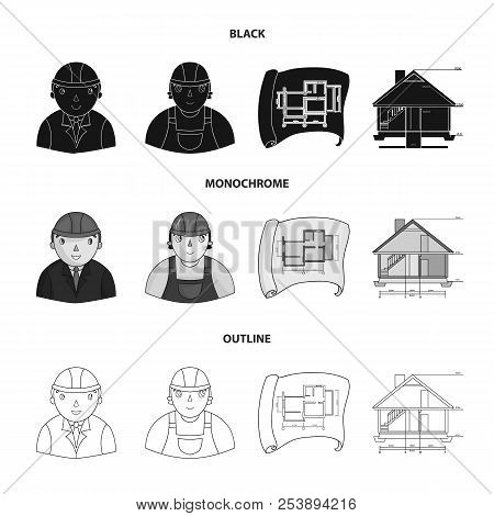Engineer-constructor, Construction Worker, Site Plan, Technical Drawing Of The House. Architecture S