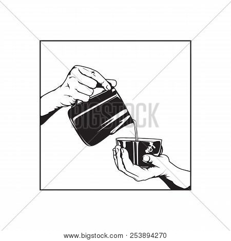 Vector Hand Drawn Illustration Of Coffee Mugs