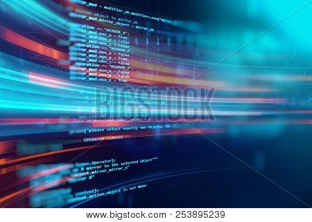 Programming Code Abstract Technology Background Of Software Developer And  Computer Script