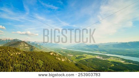 The Landscape View Of The Columbia Valley From Swansea Mountain Near Invermere British Columbia Cana