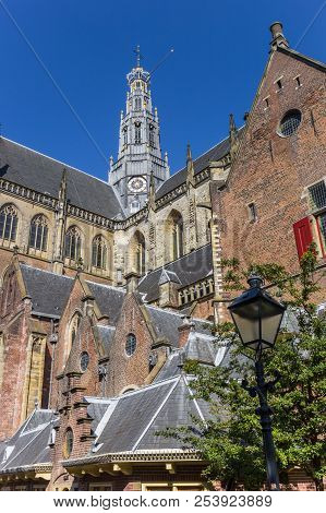 St. Bavo Church In The Center Of Haarlem, Netherlands