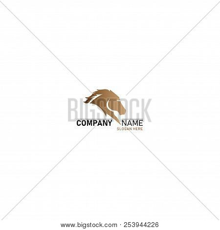 Horse Brown Logo For Brand Identity Or Symbol.