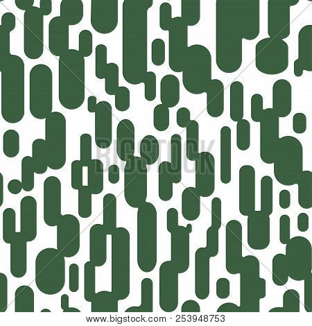 Abstract Opuncia Cacti Seamless Pattern For Wrapping, Craft, Textile, Fabric
