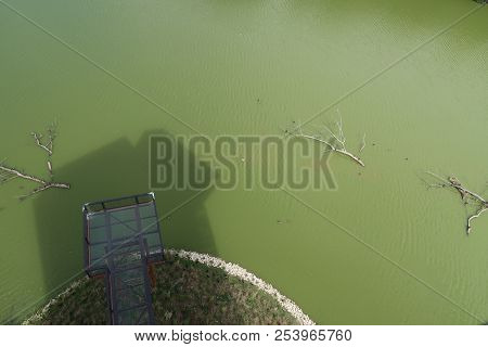 View On The Dombes River In The French Countryside