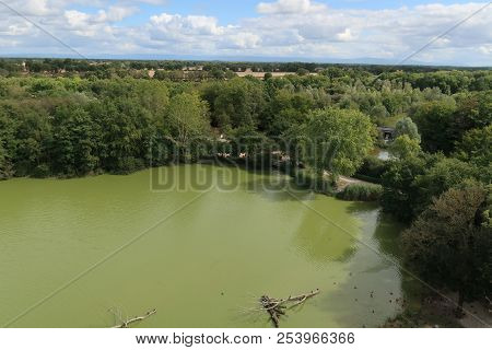 View On The Dombes River In The French Countryside