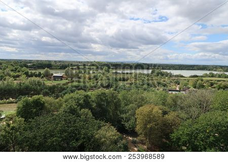 View On The Dombes River In The French Countryside