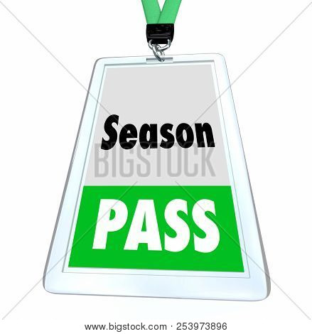 Season Pass Full Admission Ticket Badge 3d Illustration