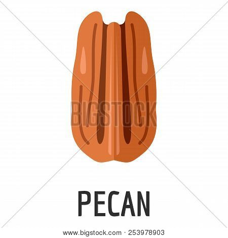Pecan Icon. Flat Illustration Of Pecan Icon For Web