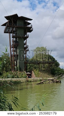 View On The Dombes River In The French Countryside