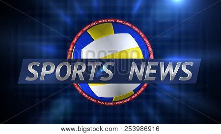 Sports News Volleyball Broadcast Digital Background Graphics Title