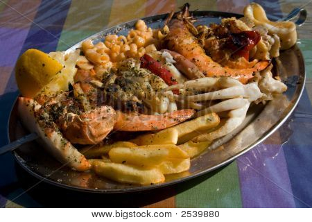Espetada de frutos do mar