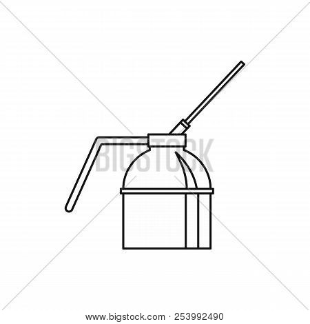 Spout Oiler Can Applicator Icon In Outline Style Isolated On White Background Illustration