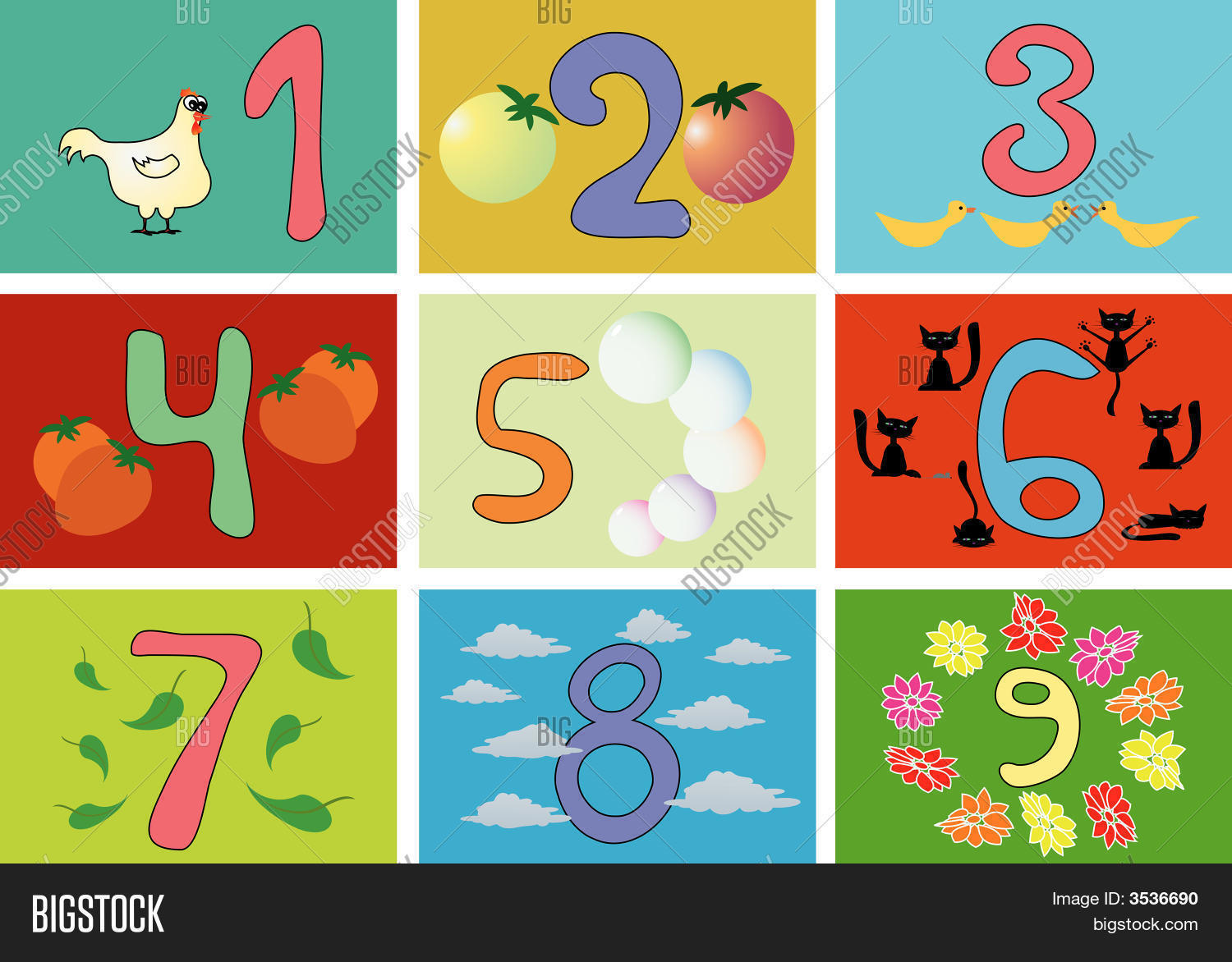 Numbers Picturesd Numbers Pictures Vector & Photo (Free Trial) | Bigstock