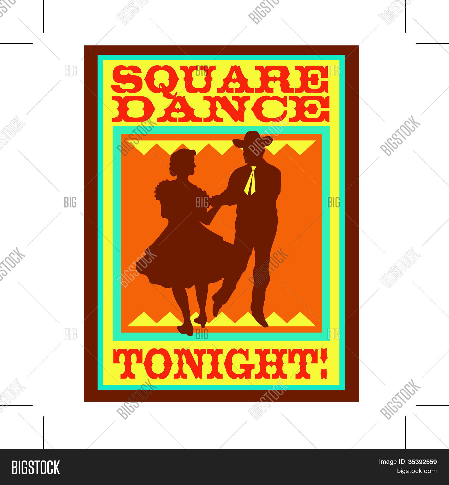 Square Dance Sign Vector & Photo (Free Trial) Bigstock
