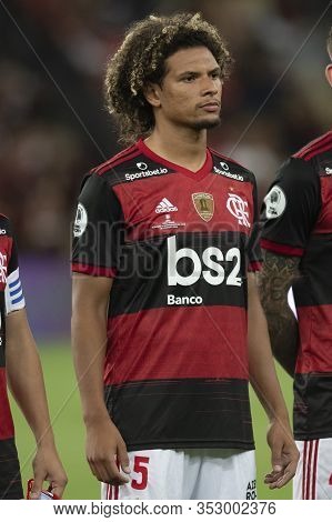 Rio, Brazil - February 26, 2020: Willian Arao During Flamengo Vs Independiente Del Valle By The Reco