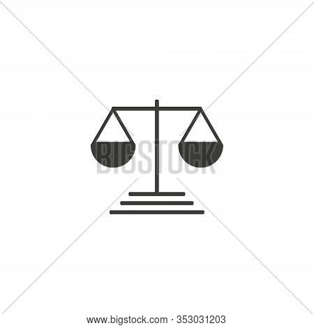 Pictograph Of Justice Scales On Whrite Backround Eps 10