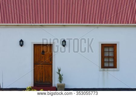 Small Cottage Front Door And Window, Mossel Bay, South Africa