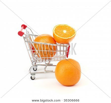 Carrito con frutas