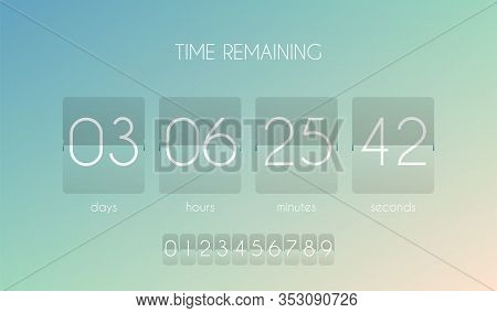 Countdown Timer. Count Creative Clock For Website. Count Down Remaining Watch. Modern Counter.