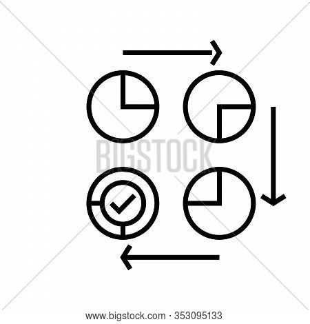 Giagram Linking Line Icon, Concept Sign, Outline Vector Illustration, Linear Symbol.
