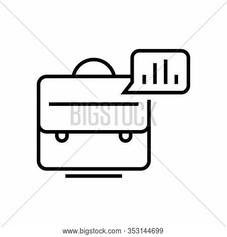 Important Suitecase Line Icon, Concept Sign, Outline Vector Illustration, Linear Symbol.