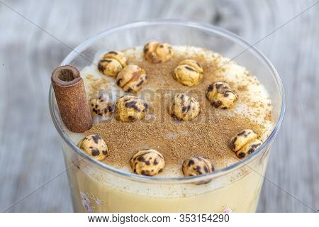 Boza Or Bosa, Traditional Turkish Drink With Roasted Chickpea