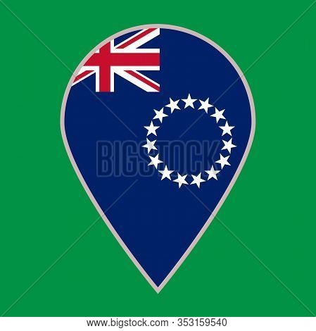 Cook Islands Flag Icon Travel Vector Illustration Eps 10