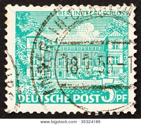 Poštovní známka Německo 1949 zámek Tegel, Berlín