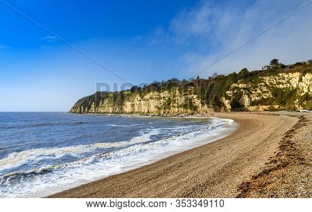 Beer Beach In Devon In Spring Sunshine