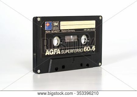 Agfa Superferro 60 Black, Audio Compact Cassette. Rare Vintage Audio Cassette With Sm Security Mecha