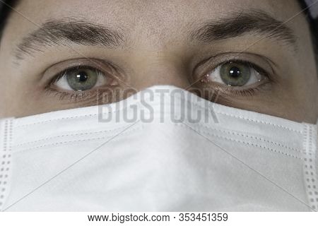Detail Shot - European Man With A Mask