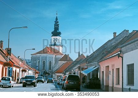 Modra, Slovakia - August 31, 2019: Roman Catholic Church Of St. Stephen The King