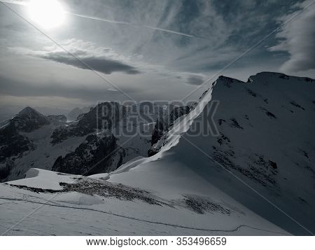 Winter Landscape Tennengebirge In Austrian Alps
